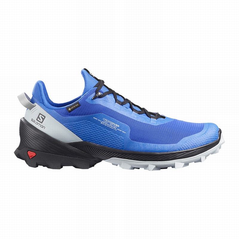 Zapatillas Trekking Salomon Hombre Azules / Negras - Salomon Argentina CROSS OVER GORE-TEX ,702186-H